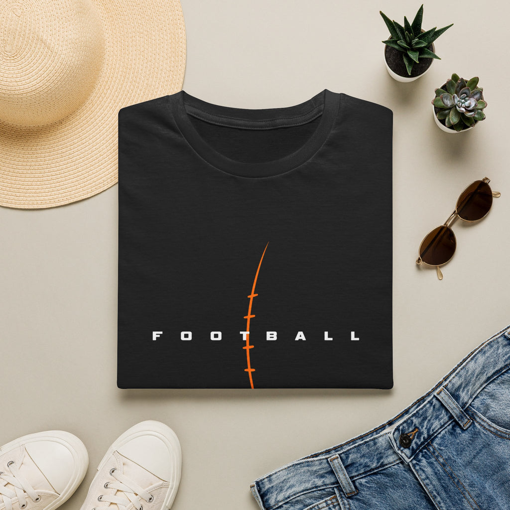 Football Laces Adult Tee (orange)