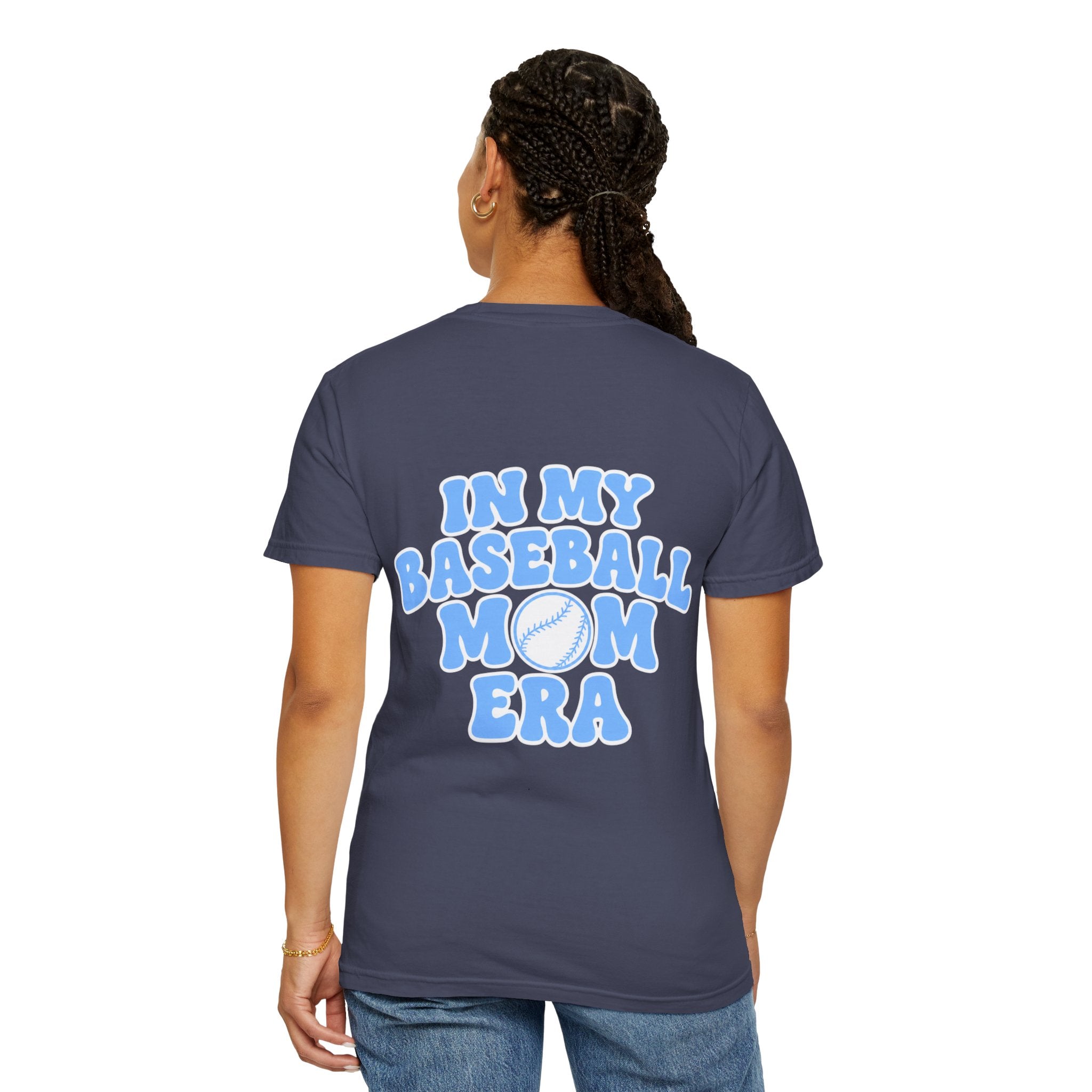Baseball Mom Era Adult Tee (blue)