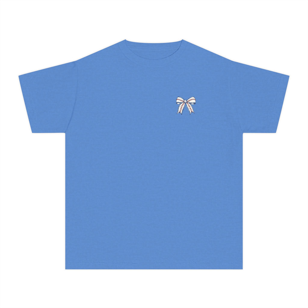 Game Day Bow Baseball Youth Tee