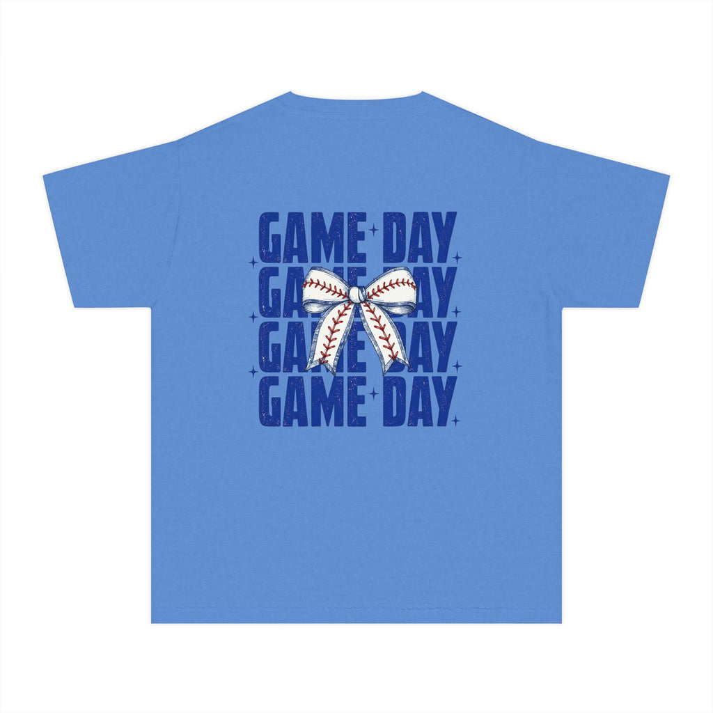 Game Day Bow Baseball Youth Tee