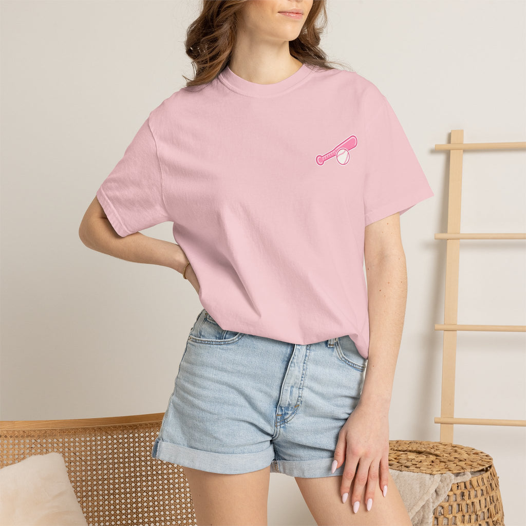 T-Ball Mom Era Pink Graphic Tee