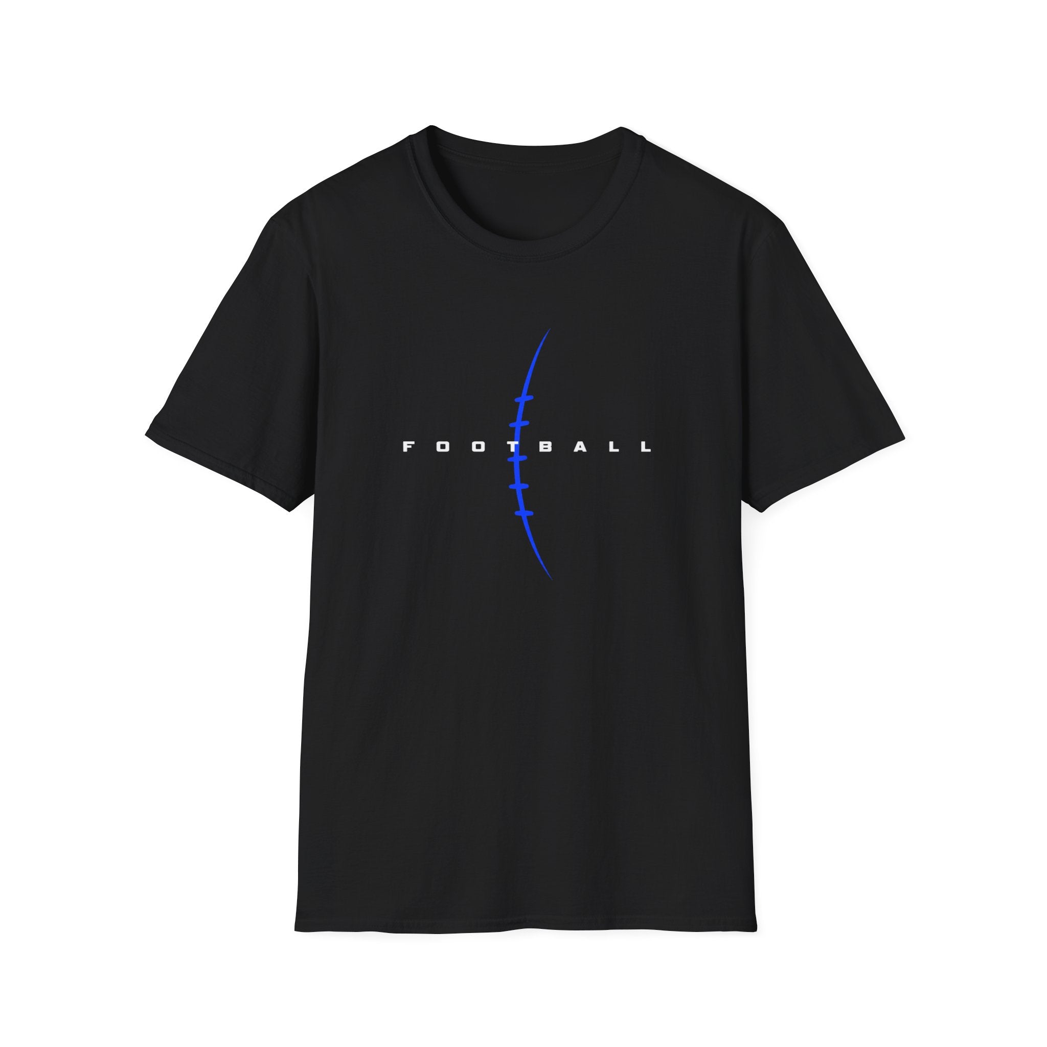 Football Laces Adult Tee (blue)
