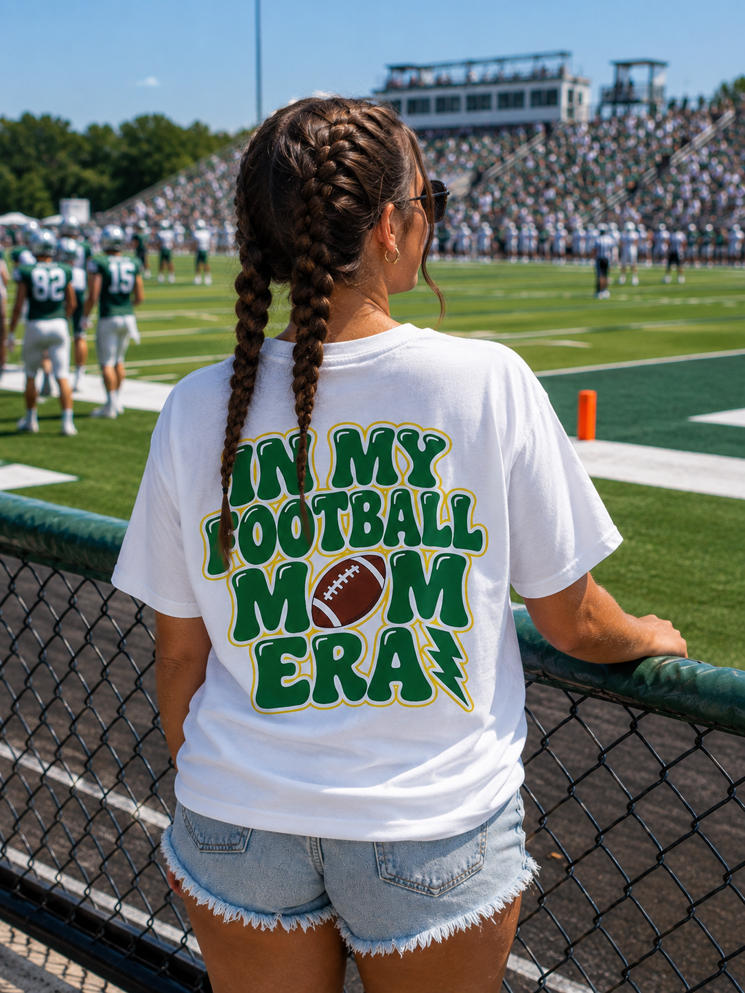 In My Football Mom Era Tee - White