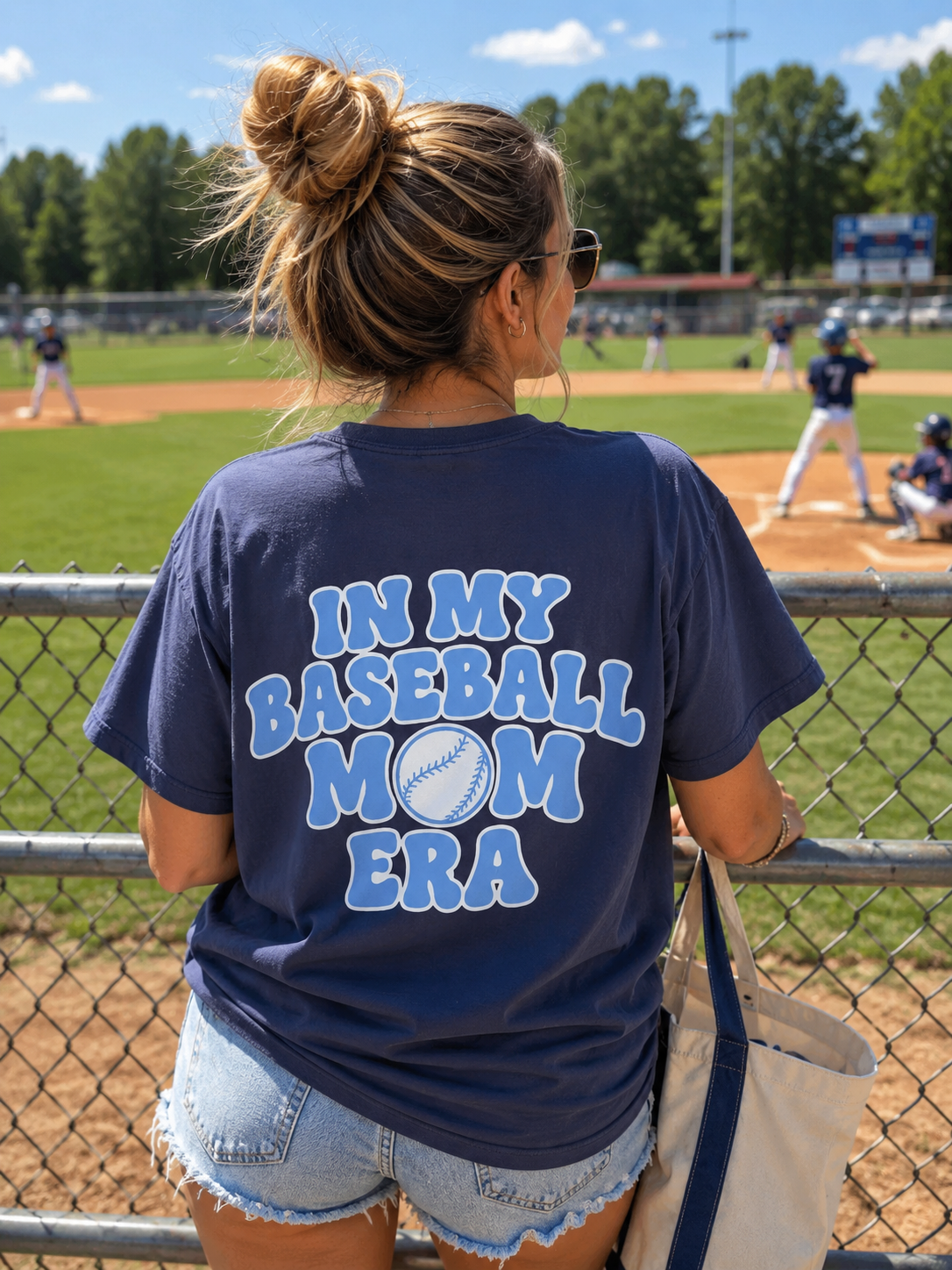 In My Baseball Mom Era Tee - Denim