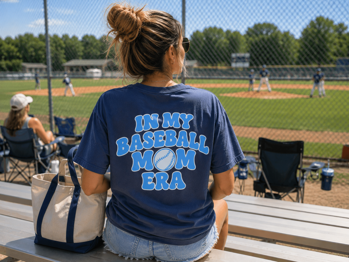 In My Baseball Mom Era Tee - Denim