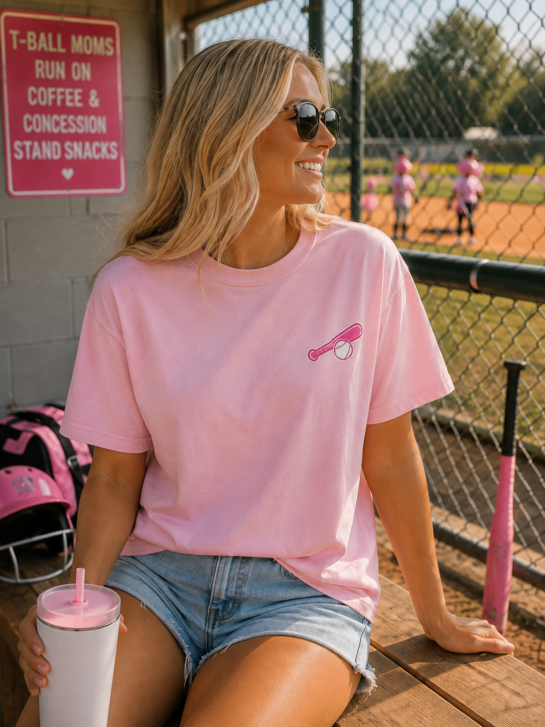 In My T-ball Mom Era Tee - Blossom