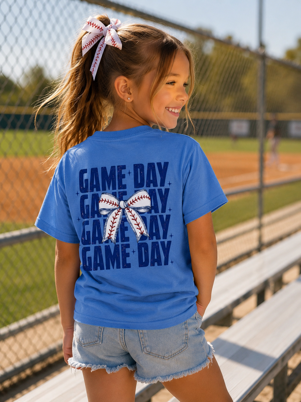Game Day Bow Youth Tee